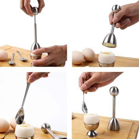 Coupe-œufs Multifonction - Outil Pour Ouvrir Les œufs Durs, Couper Fruits Et Légumes, En Acier Inoxydable - 8