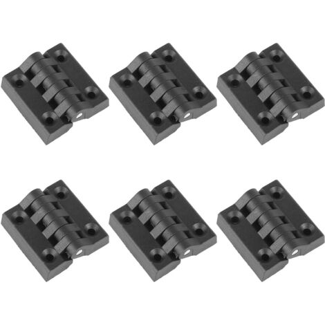 BEBUSINGOTO 6 pièces charnières de cadre de porte en, kit d'installation pour fente de profil en nylon extrudé, charnière (40x40mm) (Noir) (1/5)