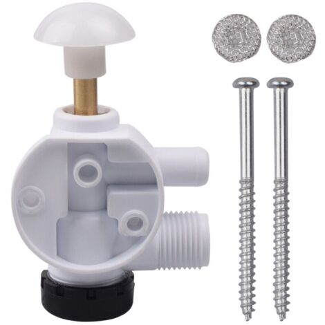 BEBUSINGOTO Valve Eau de Toilette  Remplacement pour Camping car Outil Assemblage Toilette Valve Robuste pour Mécanisme de Chasse Eau (1/5)