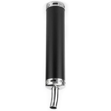 BEBUSINGOTO Silencieux de silencieux d'échappement de moto, silencieux d'échappement 20 mm / 0.8 in pièces modifiées pour temps (noir) (1/4)