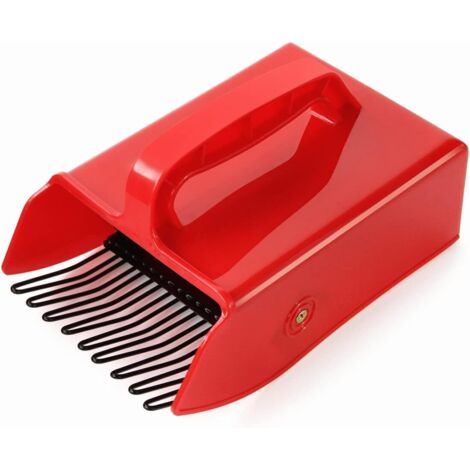 BEBUSINGOTO Peigne à Myrtilles - Pelle à Baies -Cueilleur à Baies en Plastique Outils pour la Cueillette des Framboises, des Mûres, des Myrtilles et des Cassis(Rouge) (1/5)