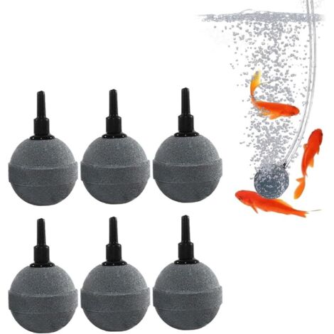 BEBUSINGOTO Aquarium Pierre à Air 6 Pièces Aquariums Diffuseur D'oxygène Pierre à Air pour Aquarium Balls Diffuseur Bulleur pour Aquarium Pierre pour Pompe Aquarium Pierre à Bulles D'aquarium, 4CM