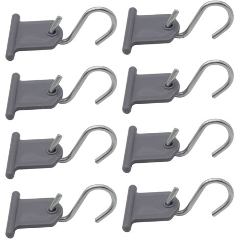 BEBUSINGOTO Crochet Auvent, 4 Paires Accessoires Auvent RV Facile a Installer en Forme de S, Crochet D'auvent de Camping Car pour Intérieures Extérieures Camping Car Caravane Tente de Noël Fourniture (1/5)