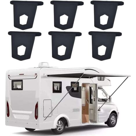 BEBUSINGOTO Lot de 12 Crochets d'auvent pour Camping-Car, Noir, Crochets d'auvent Portables pour Camping-Car, Camping-Car, Camping-Car (1/5)