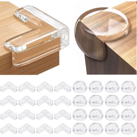 BEBUSINGOTO 32PCS Protege Coin de Table, Protecteur Transparent des Coins pour Securite Bebe Maison, Protection Angle Bebe pour Tables et Coins de Meubles, Transparent (1/5)
