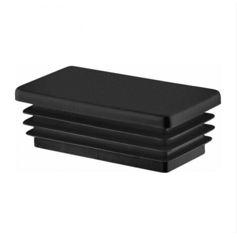 BEBUSINGOTO 6 pcs bouchon pour Tube rectangulaire Capuchon 60x30 mm Noir,Plastique Embout Bouchons d'obturation (1/4)