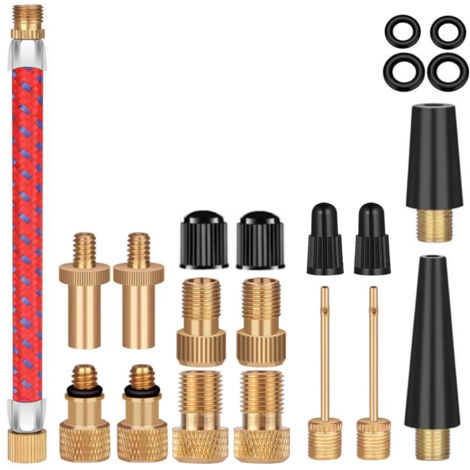BEBUSINGOTO Embout Pompe - 21 Pièces Aiguille Gonflage Ballon avec Boîte de Rangement, Embout Gonflage pour Compresseurs Pompes (1/5)