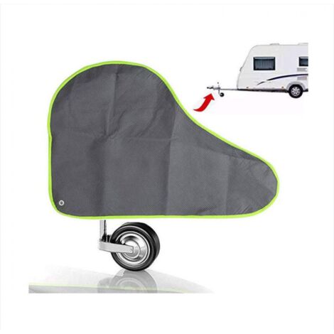 BEBUSINGOTO Gris Housse de Timon remorques, Housse de Protection pour caravanes et remorques Attelage Universelle Couverture de remorquage Housse pour Tête d'attelage de Caravane Remorque (1/5)