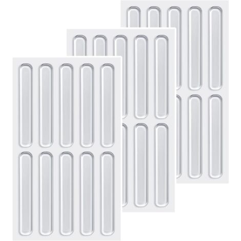 BEBUSINGOTO Tampons de Protection Transparents,30PCS Pare-Chocs en Silicone Tapis De Meubles Tapis Anti-Bruit Transparent pour Portes D'armoires,Cuisine,Salle de Bain,Bureau (1/5)