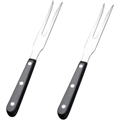 BEBUSINGOTO Lot de 2 fourchettes à viande en acier inoxydable pour barbecue, cuisine, rôti, fête, festival (1/5)