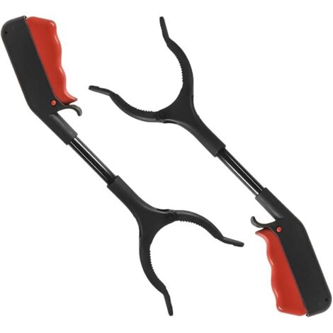 BEBUSINGOTO 2 Pcs Pince de Préhension pour Séniors, 30cm Pince à Déchets Courte, Pince à Ordures pour Enfants et Adultes, Pince pour ramasser sans se baisser, Pince de Ramassage Portable pour Jardin (1/5)