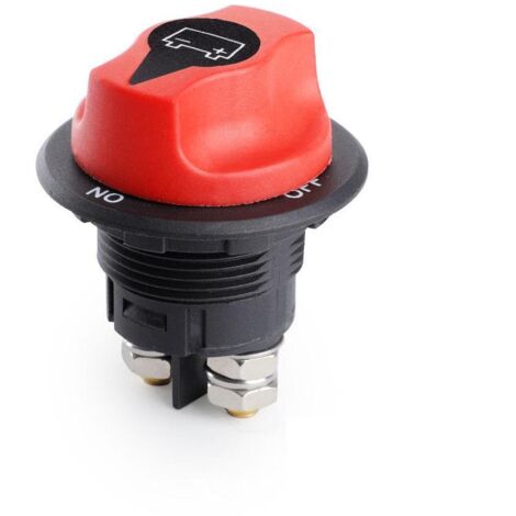 BEBUSINGOTO Coupe-Batterie Interrupteur d'isolateur de Batterie de Voiture,Commutateur Isolateur Batterie,Max 32V 100A CONT 150A INT Interrupteurs de Batterie pour Bateau RV Marine Yacht Moto Véhicul (1/5)