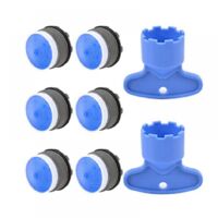 BEBUSINGOTO 8 pièces, aérateur M18.5, aérateur de robinet de cuisine et de salle de bains, aérateur de robinet d'évier en plastique à économie d'eau avec 2 clés, bleu