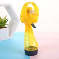 BEBUSINGOTO Mist Face Sprayer Fan Usb Rechargeable Multifunctional Handheld Portable Folding Mini Cooler Camping Accessories,yellow
