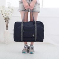 BEBUSINGOTO Sac de sport pliable pour voyage, sac de sport, sac de sport avec housse pour chariot (bleu marine)