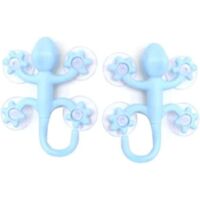 BEBUSINGOTO Childrens Coat Hooks 2pc Gecko Shape Wall Hook Hanger with 4 Suction Cup for Nursery Bedroom Key Umbrella Towel Cap Coat Holder