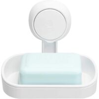 BEBUSINGOTO Porte-savon à ventouse sans perçage et amovible, porte-savon mural, tenue maximale de 5 kg, porte-savon mural étanche à l'huile pour douche
