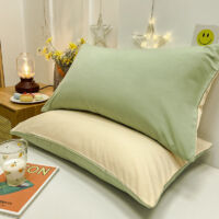 BEBUSINGOTO Taie Oreiller 48x74 cm (Lot de 2) - Taie d'oreiller Coussin Résistant et Hypoallergénique pour Oreiller
