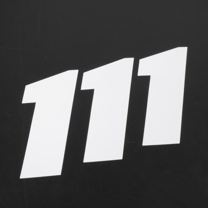 3 autocollant stickers numéro de course adhésif chiffre 1 blanc