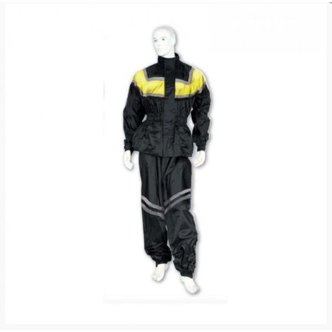 Ensemble veste et pantalon pluie Mad Taille XXXL noir et jaune