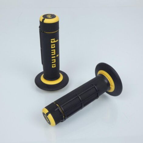 Poignée Domino A020 noir jaune pour moto TT cross enduro 50 à (1/3)