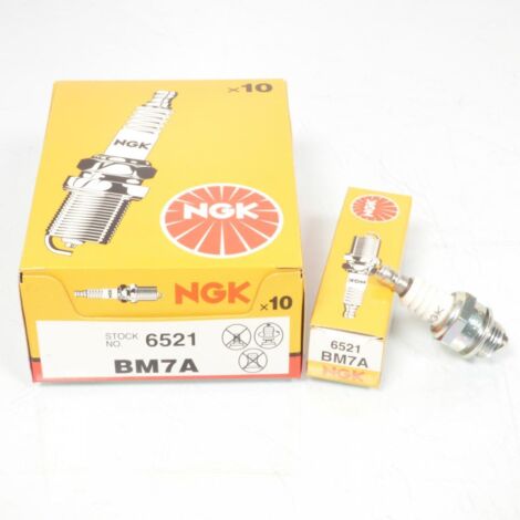 Bougie d'allumage NGK pour Auto BM7A / 6521 / Par 10 Neuf (1/4)