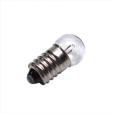 Petite ampoule à vis blanche E10 2.5V 300mA 0.75W à l'unité pour (1/2)