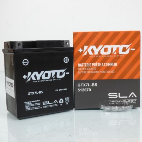 Batterie SLA Kyoto pour Moto ORCAL 125 Astor 2015 à 2018 YTX7L-BS