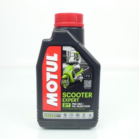 Lubrifiant huile Motul Scooter Expert 2T 1L pour scooter