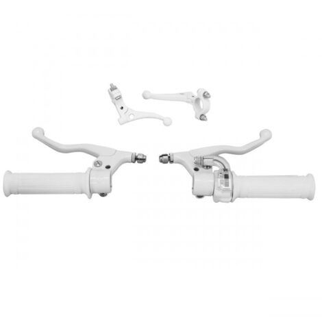 Kit poignée tirage rapide mini Targa blanc cocotte/levier Lusito (1/5)
