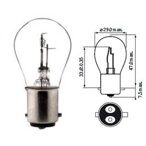Ampoule RSM BAX15d 6V 15/15W Neuf pour moto auto cyclo ancien (1/3)