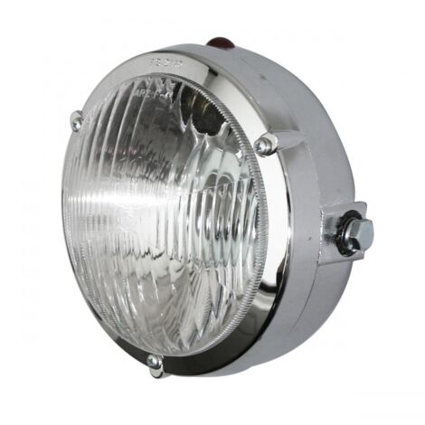 Optique phare avant rond tout chromé pour mobylette Peugeot 103