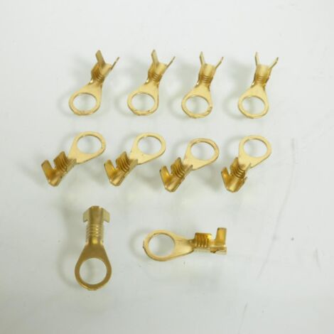 10 Cosse à œillet laiton rondes NON isolée Ø6.2mm pour moto cyclo