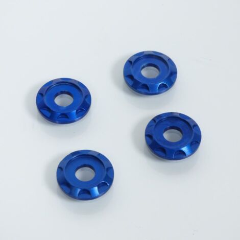 Rondelle spacer aluminium DRC T01 anodisé bleu pour moto cross (1/3)