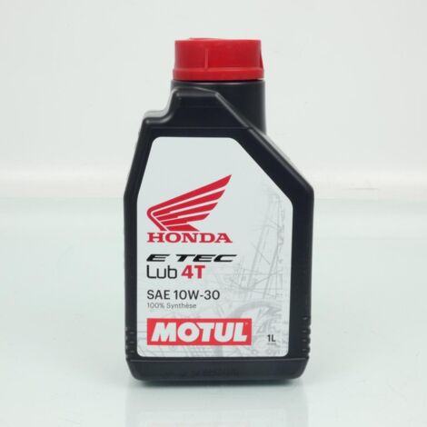 Bidon d'huile Motul E TEC Lub 4T 10W30 100% Synthèse 1L pour moto
