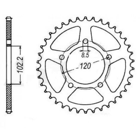 Couronne de transmission pour moto Aprilia 50 RS 1999-2005 47 (1/2)