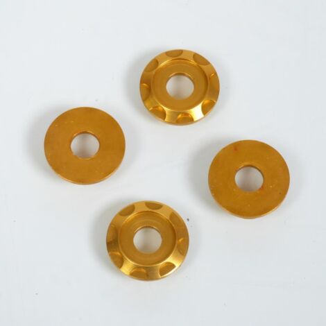 Rondelle spacer aluminium DRC T01 anodisé or pour moto cross (1/2)
