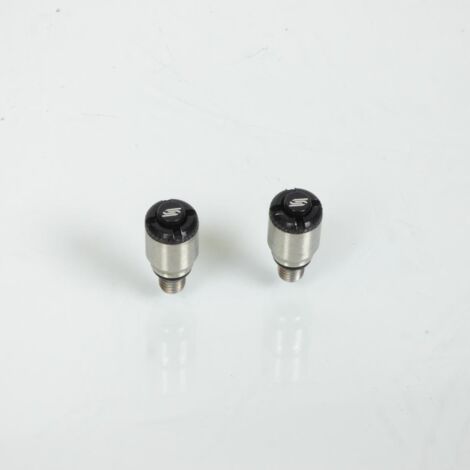 Paire de purgeur de fourche noir Scar M5x0.8 pour fourche moto (1/3)