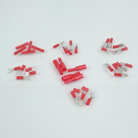 Pièce électrique assortiment cosse isolée rouge RMS pour moto (1/2)