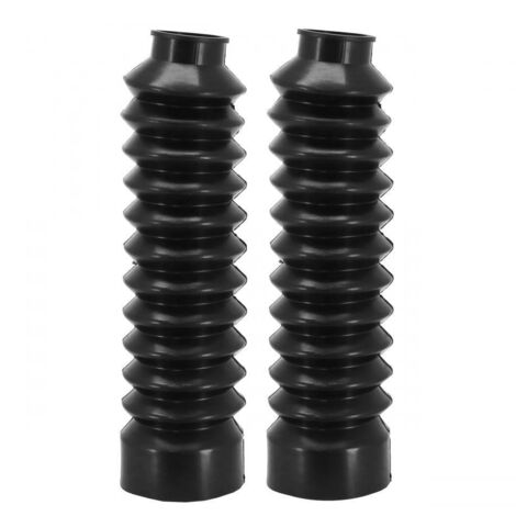 Paire de soufflet de fourche noir Ø27x45x185mm pour moto (1/5)