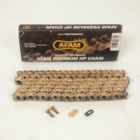 Chaîne de transmission Afam A428MX-G 130L pour moto cross TT (1/2)