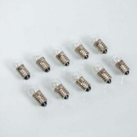 Boite de 10 petites ampoules à vis E10 2.5V 300mA 0.75W pour