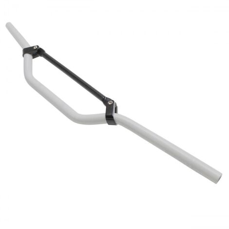 Guidon cross blanc barre noir 81cm Ø22mm Replay pour moto 50 à (1/5)