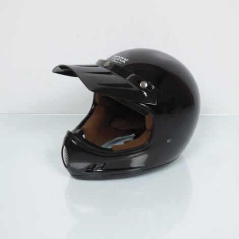 Casque moto cross vintage Torx Brad Glitter Black Taille XS noir