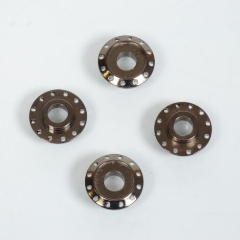 Rondelle spacer aluminium DRC T12 anodisé anthracite pour moto (1/2)