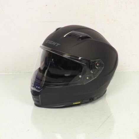 Casque intégral noir mat Taille L 59-60cm pour homme femme Eight