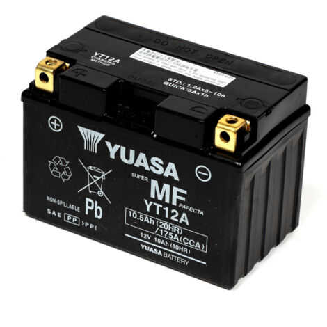 Batterie YT12A SLA AGM - Sans Entretien - Prête à l'emploi. (1/4)