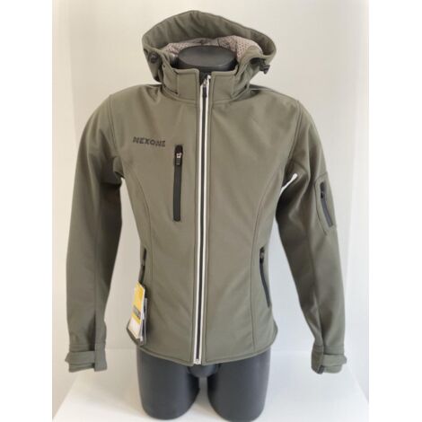 Blouson veste pour moto Femme Nexone Soft-Shell kaki Taille S (1/2)