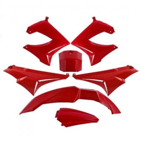 Kit carénage TNT 7 pièces rouge pour moto Derbi 50 Senda après