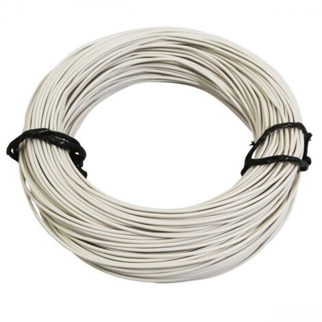 Bobine fil électrique blanc multibrin 7/10 0.50mm² x 50m faisceau